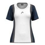 Head Tennis Shirt Club 25 Tech (100% Polyester, quick-drying) white/navy blue ladies