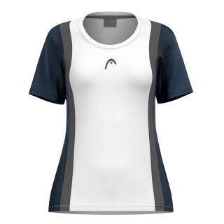 Head Tennis Shirt Club 25 Tech (100% Polyester, quick-drying) white/navy blue ladies