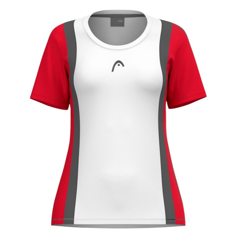 Head Tennis Shirt Club 25 Tech (100% Polyester, quick-drying) white/red ladies