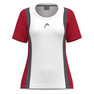 Head Tennis Shirt Club 25 Tech (Moisture Transfer Microfiber Technology) white/red girls
