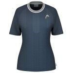 Head Tennis Shirt Performance 2025 (Polyester Jacquard, quick-drying) navy blue ladies