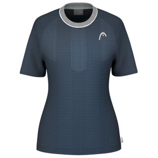 Head Tennis Shirt Performance 2025 (Polyester Jacquard, quick-drying) navy blue ladies