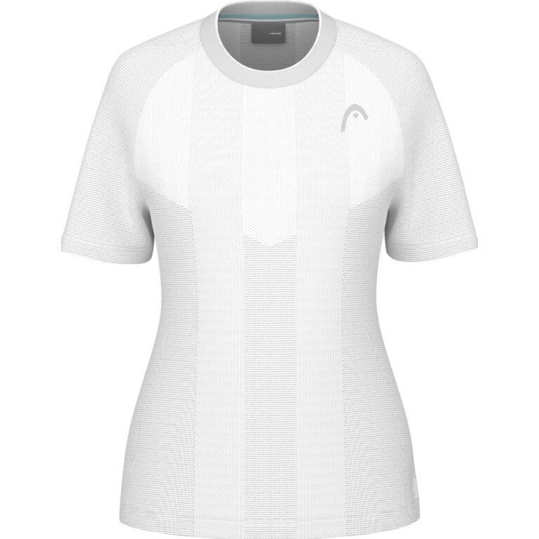 Head Tennis Shirt Performance 2025 (Polyester Jacquard, quick-drying) white ladies