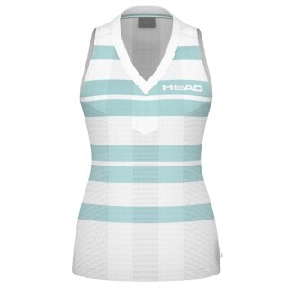 Head Tennis Tank Top Performance (quick-drying, V-neck) 2025 white/aquablue ladies