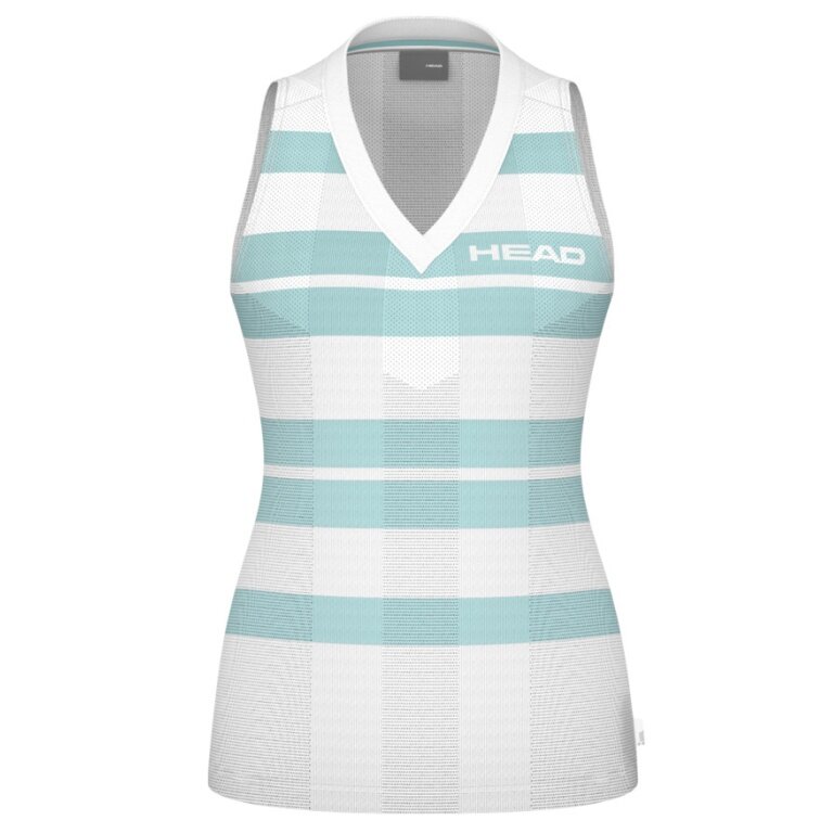 Head Tennis Tank Top Performance (quick-drying, V-neck) 2025 white/aquablue ladies