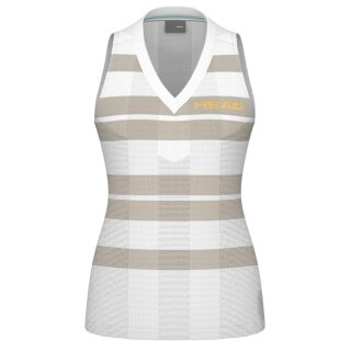 Head Tennis Tank Top Performance (quick-drying, V-neck) 2025 white/beige ladies