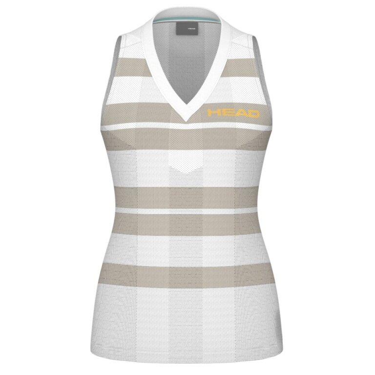 Head Tennis Tank Top Performance (quick-drying, V-neck) 2025 white/beige ladies