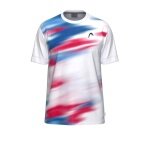 Head Tennis T-shirt Blur (Moisture Transfer Microfiber Technology) 2026 white/red/blue men's