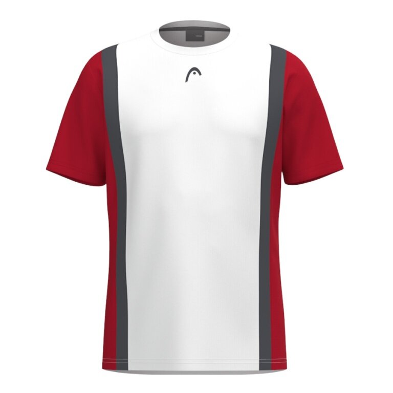 Head Tennis T-shirt Club 25 Tech (moisture-wicking) 2025 white/red men's