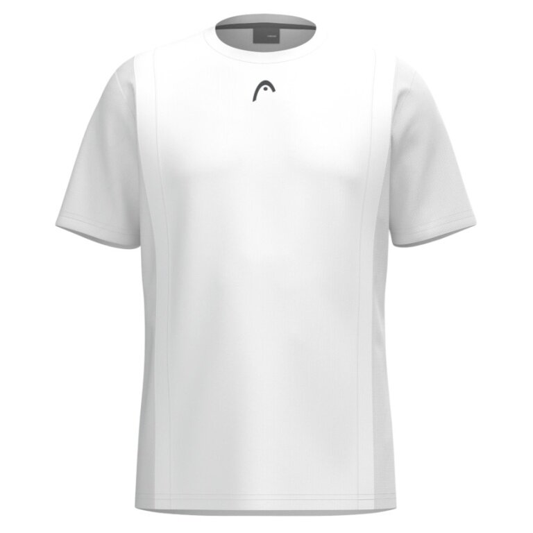 Head Tennis T-shirt Club 25 Tech (100% Polyester, breathable) 2025 white boys