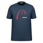 Head Tennis T-shirt Club Carl (mixed fabric, moisture-absorbing) 2025 navy blue men's
