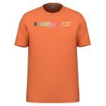 Head Tennis T-shirt Rainbow (mixed fabric, moisture-absorbing) 2025 orange men's