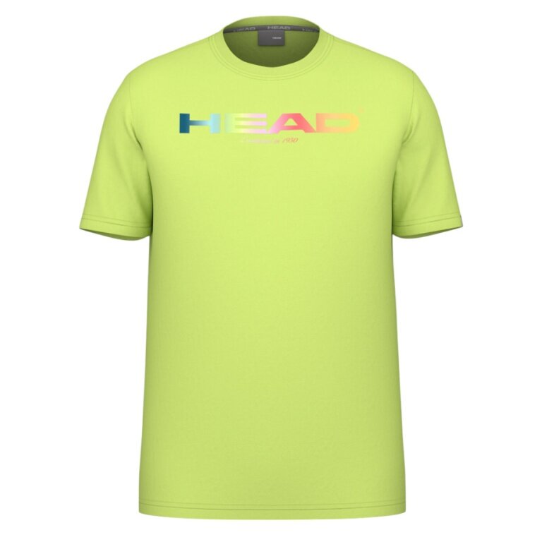 Head Tennis T-shirt Rainbow (mixed fabric, moisture-absorbing) 2025 lime yellow men's