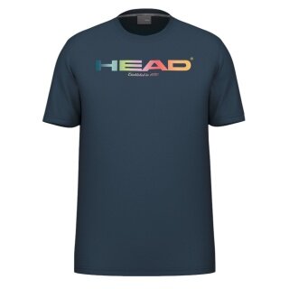Head Tennis T-shirt Rainbow (mixed fabric, moisture-absorbing) 2025 navy blue men's