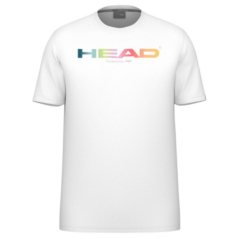 Head Tennis T-shirt Rainbow (mixed fabric, moisture-absorbing) 2025 white men's