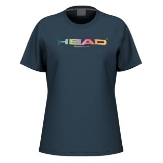 Head Tennis T-shirt Rainbow (mixed fabric) 2025 navy blue ladies