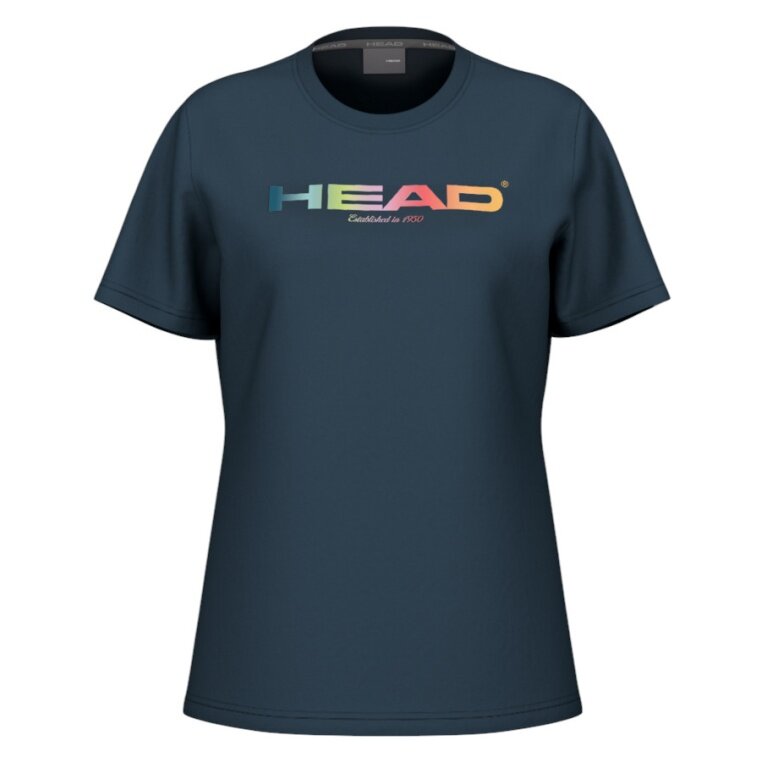 Head Tennis T-shirt Rainbow (mixed fabric) 2025 navy blue ladies