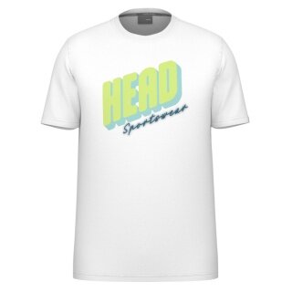 Head Tennis T-shirt Vision (moisture-absorbing) 2025 white/lime yellow men's
