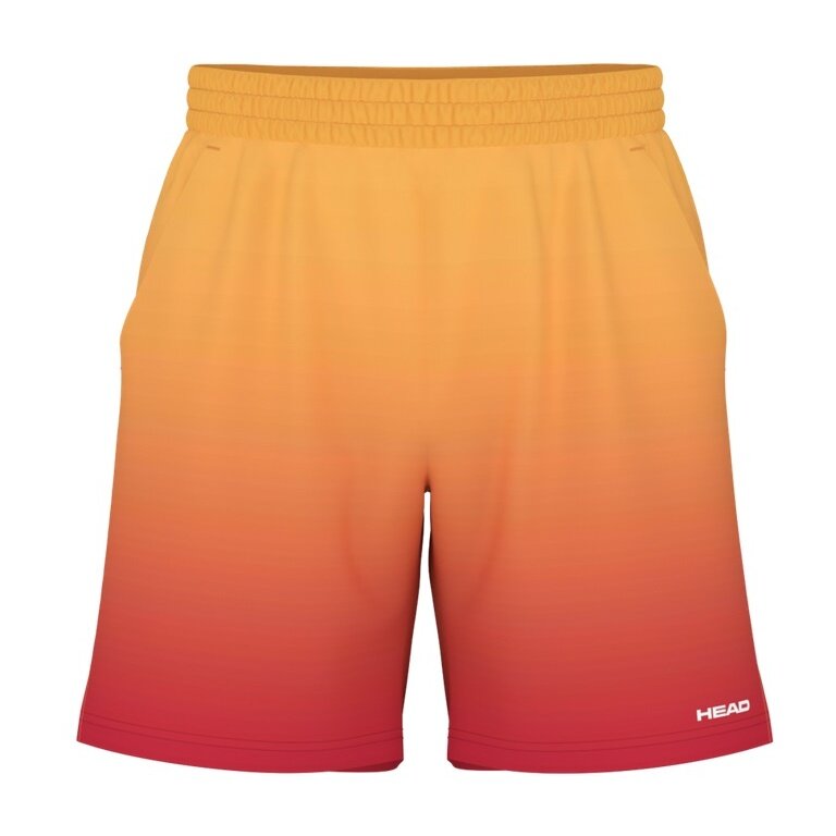 Head Tennis Shorts Short Power II 2024 (with inner shorts, moisture-regulating) short orange/yellow men's