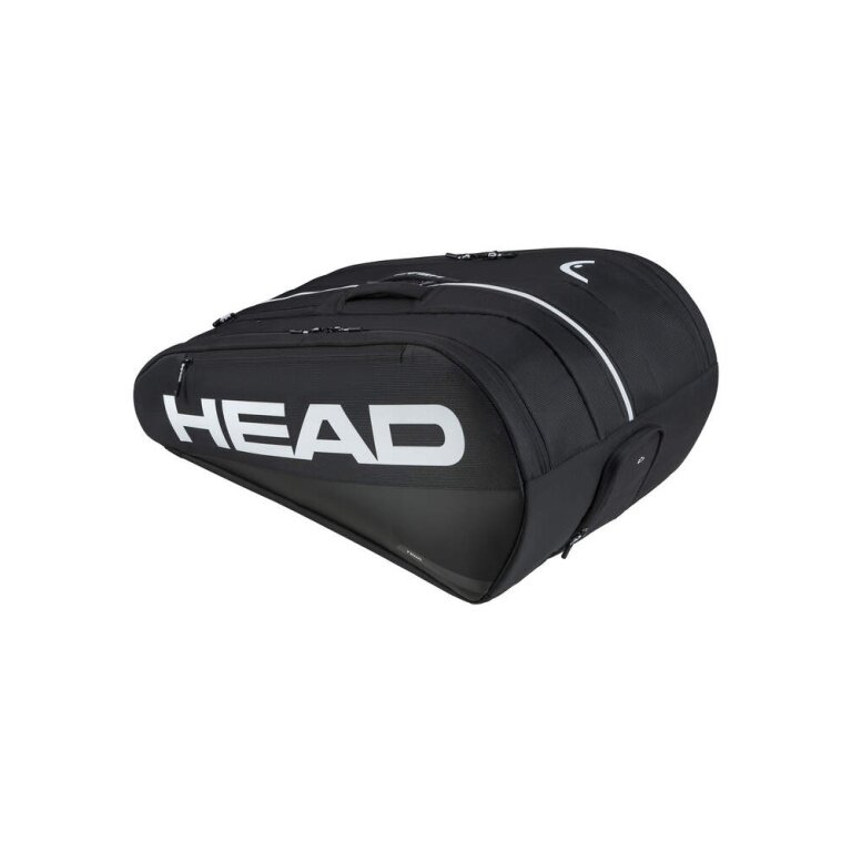 Head Tennis Racket Bag Tour Racquet Bag XL (Racket Bag, 3 Main Compartments) 2026 black/white 12-pack