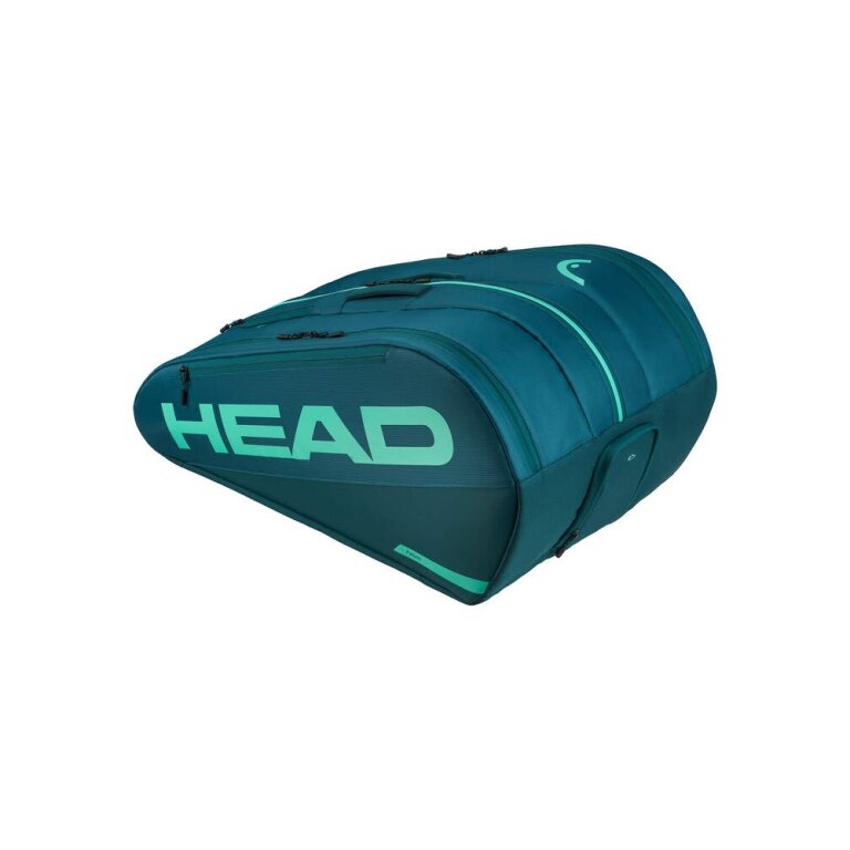Head Tennis Racket Bag Tour Racquet Bag XL (Racket Bag, 3 Main Compartments) 2026 Teal Green 12-Pack