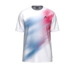 Head Tennis T-shirt Topspin (quick-drying, modern) 2026 white/blue men's