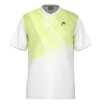 Head Tennis T-shirt Topspin (V-neck, Polyester Interlock) 2025 white/lime men's