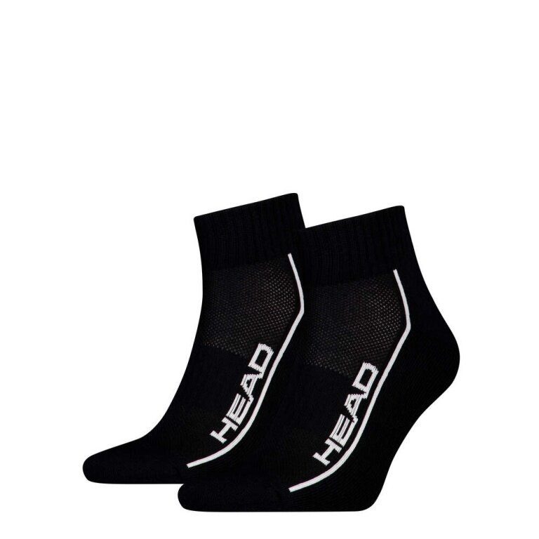 Head Tennis Socks 2P Performance Quarter (Mixed Fabric) black - 2 pairs