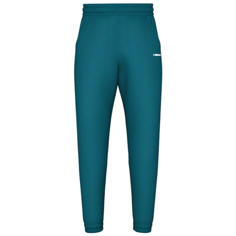 Head Tennis Trousers Breaker Pants (100% Polyester) long teal blue men's