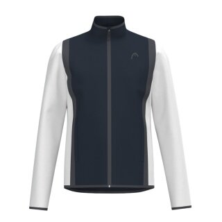 Head Tennis Jacket Club 25 Full Zip (Moisture Transfer Microfiber Technology) 2025 navy blue/white Men's