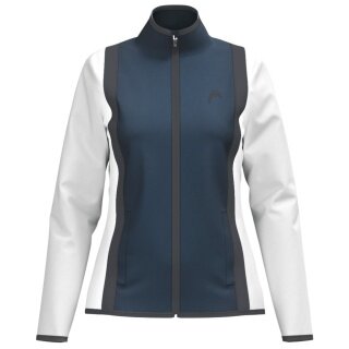 Head Tennis Jacket Club 25 Full Zip (Moisture Transfer Microfiber Technology) 2025 navy blue/white ladies