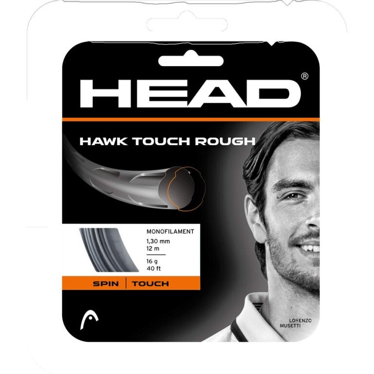 Head Tennis String Hawk Touch Rough (Control + Spin) black 12m set