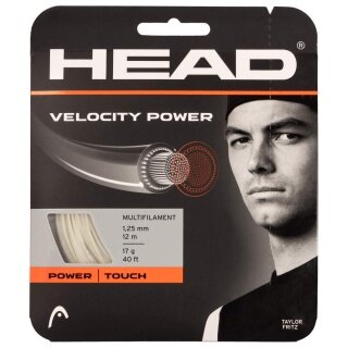 Head Tennis String Velocity MLT Power (Power+Touch) natural 12m Set