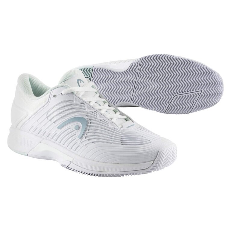 Head Tennis Shoes Revolt Pro 4.5 Clay/Sand Court White/Aqua Blue Ladies