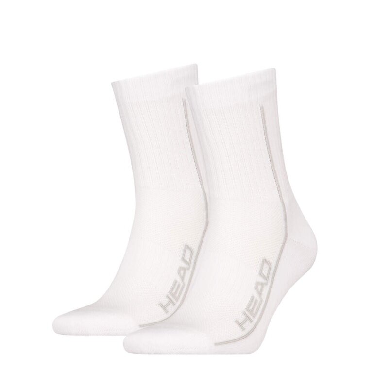 Head Tennis Socks 2P Performance Crew (Mixed Fabric) White - 2 Pairs