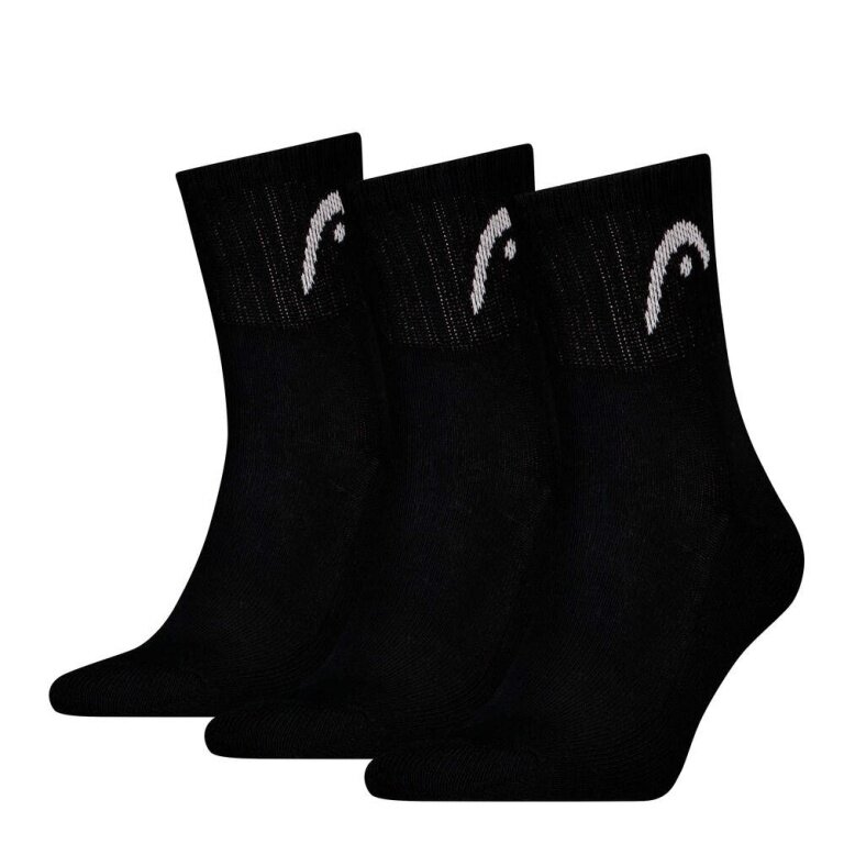 Head Tennis Socks 3P Club Crew (Cotton) black - 3 pairs