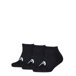 Head Tennis Socks 3P All Sports Sneaker Kids (Mixed Fabric) Black - 3 Pairs