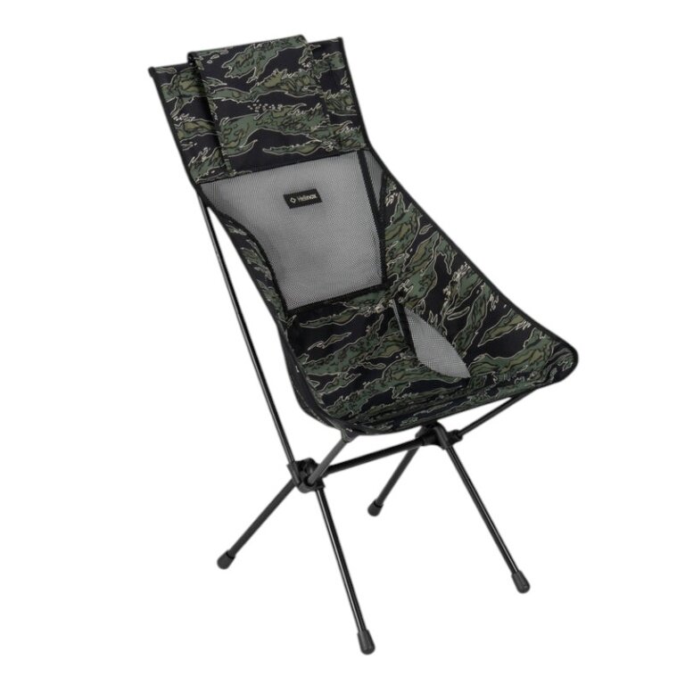 Helinox Camping Chair Sunset Chair (high backrest, new adjustable headrest) black/green/camo