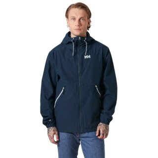 Helly Hansen Sandoy Rain Jacket (2-layer, waterproof) navy blue men's