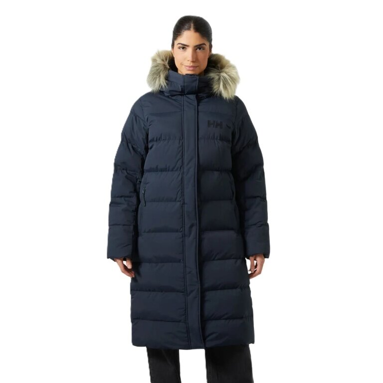 Helly Hansen Aria Long Parka Winter Coat (very warm, synthetic insulation) navy blue ladies