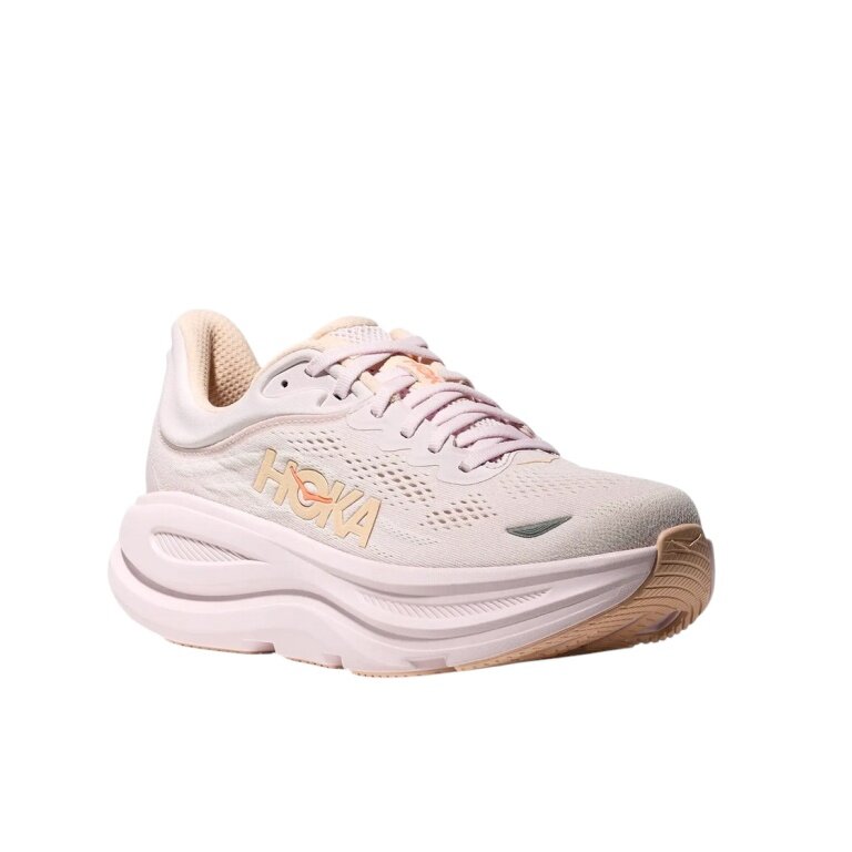 Hoka running shoes Bondi 9 (cushioning) cream white ladies