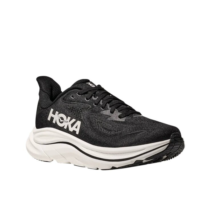 Hoka running shoes Clifton 10 (cushioning) black/white men's