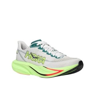 Hoka running shoes Mach 7 (cushioning) light grey/neon green ladies