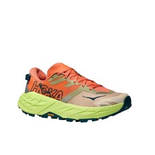 Hoka Trail Running Shoes Speedgoat 7 orange/beige/neon green ladies