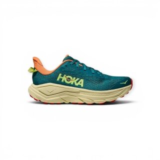 Hoka Trail Running Shoes Challenger 8 teal green/beige/orange ladies