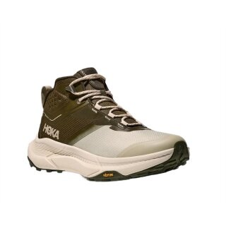 Hoka Hiking Shoes Transport Hike GTX (waterproof) green/cream men's