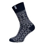 HomeOfSocks Wool Socks Scandinavian Finland navy blue - 1 Pair