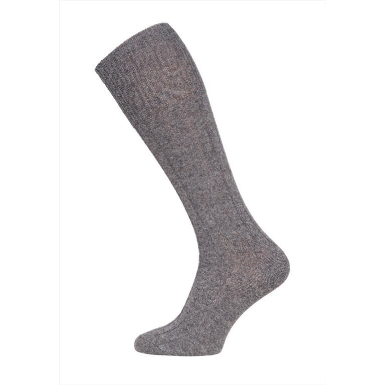 HomeOfSocks Knee Socks Luxurious (Merino Wool and Cashmere) Anthracite Grey - 1 Pair