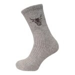 HomeOfSocks Yak Wool Sock Crew Light Grey - 1 Pair