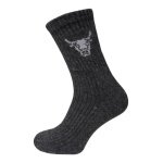 HomeOfSocks Yak Wool Socks Crew Anthracite Grey - 1 Pair